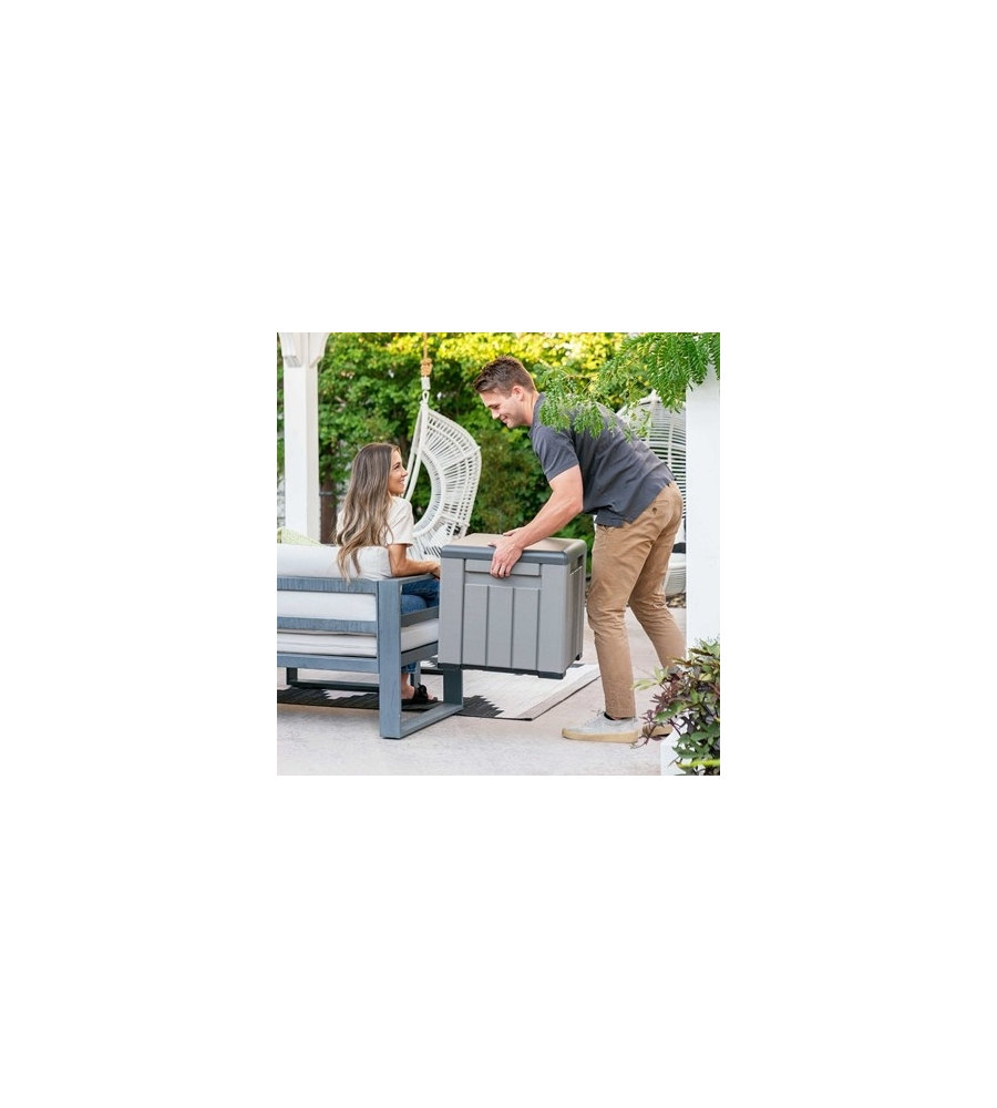 BAULE DA ESTERNO LIFETIME IN RESINA EFFETTO LEGNO 51,2X51,2X50,8 CM