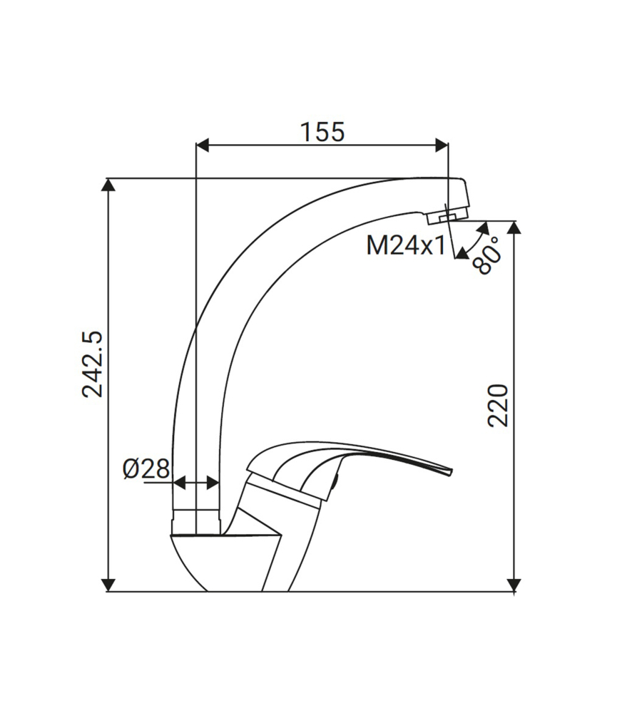Rubinetto per lavabo cucina Idro-Bric "City" cromo