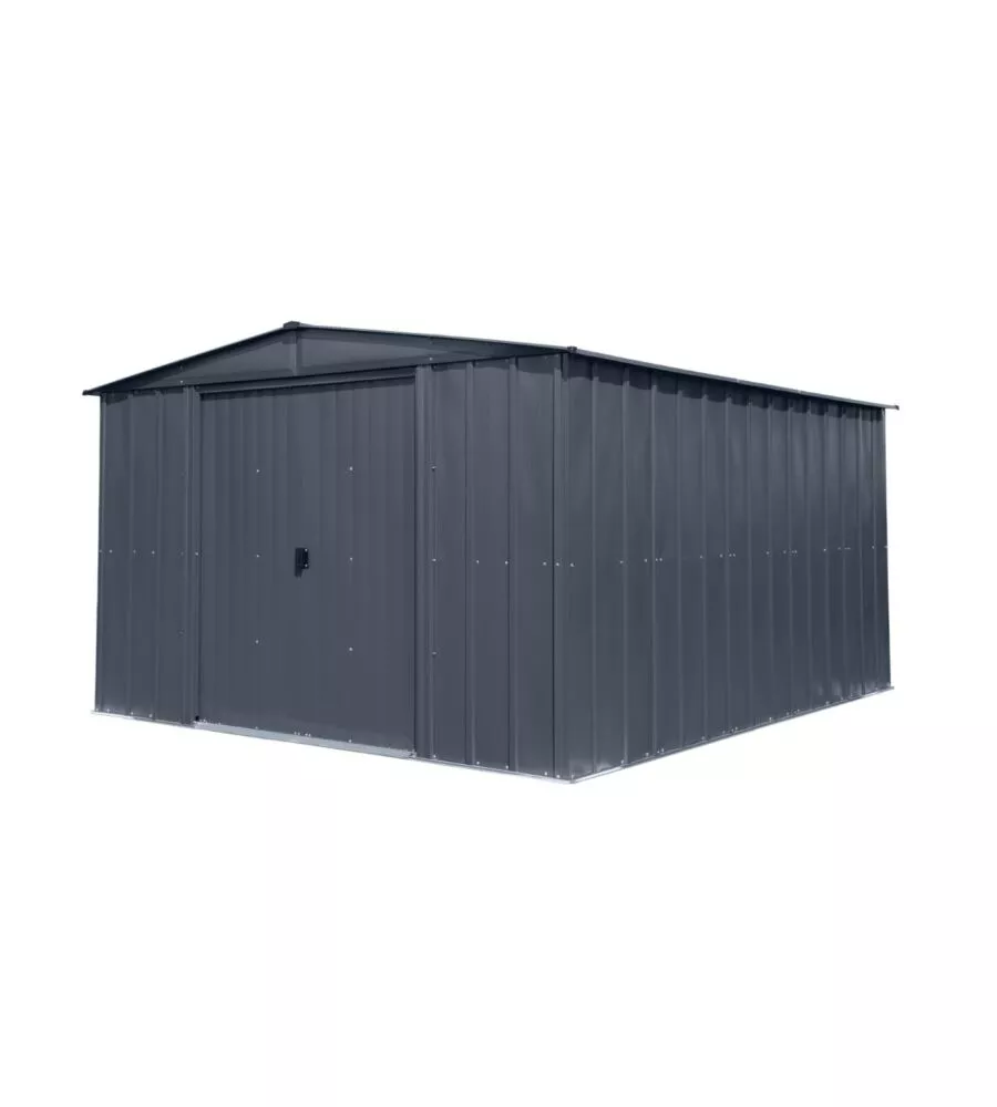 CASETTA DA GIARDINO HABRITA "SPACEMAKER APEX" IN ACCIAIO ZINCATO ANTRACITE 313,1X370,2X197,8 CM