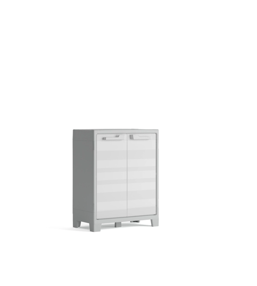 ARMADIO BASSO KETER "MAXIMO" IN RESINA GRIGIO CHIARO 80X44X100 CM