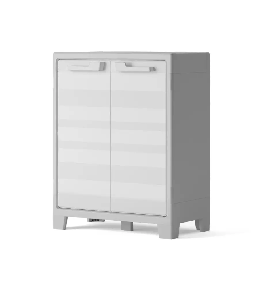 ARMADIO BASSO KETER "MAXIMO" IN RESINA GRIGIO CHIARO 80X44X100 CM