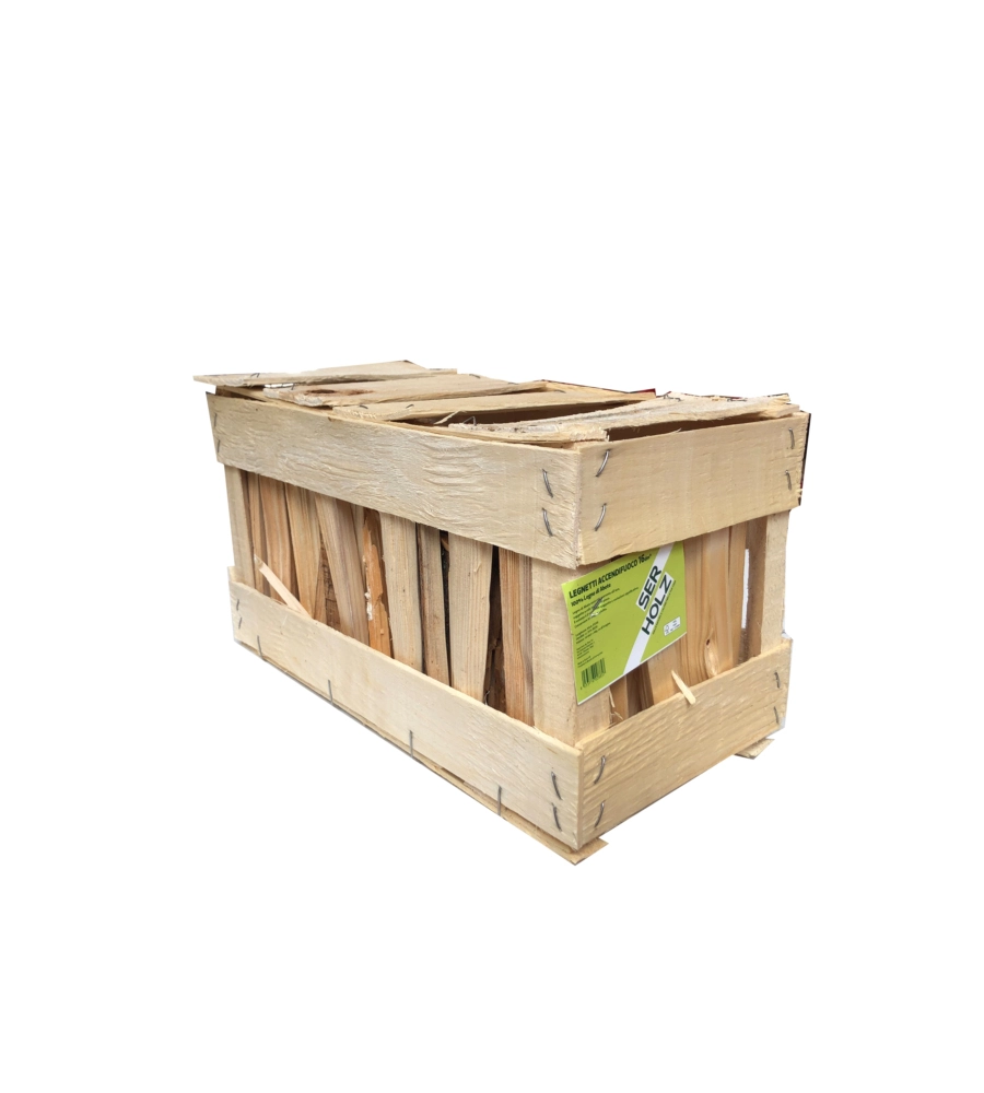 BANCALE 96 CASSETTE DI LEGNETTI 100% ABETE ACCENDIFUOCO - 6 KG IN ORIGINE