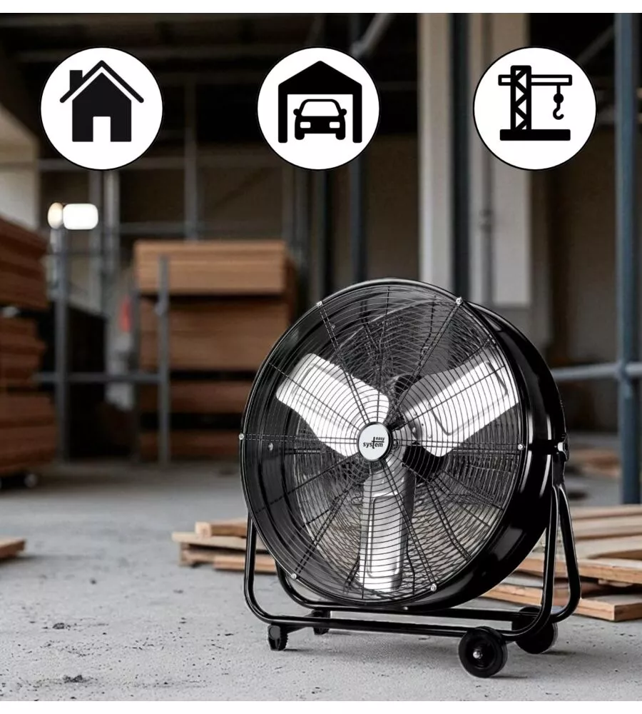 VENTILATORE DA APPOGGIO EASY SYSTEM NERO 220W