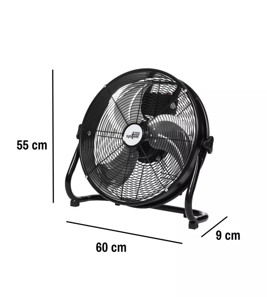 VENTILATORE DA APPOGGIO EASY SYSTEM NERO 130W