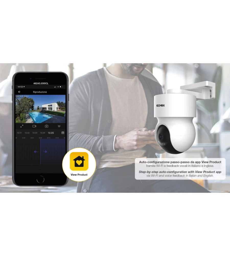TELECAMERA CON PANNELLO SOLARE VIMAR 4G 3MPX - COD.46243.030CL