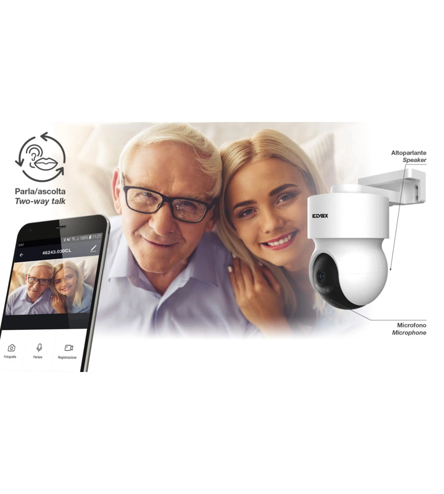 TELECAMERA CON PANNELLO SOLARE VIMAR 4G 3MPX - COD.46243.030CL