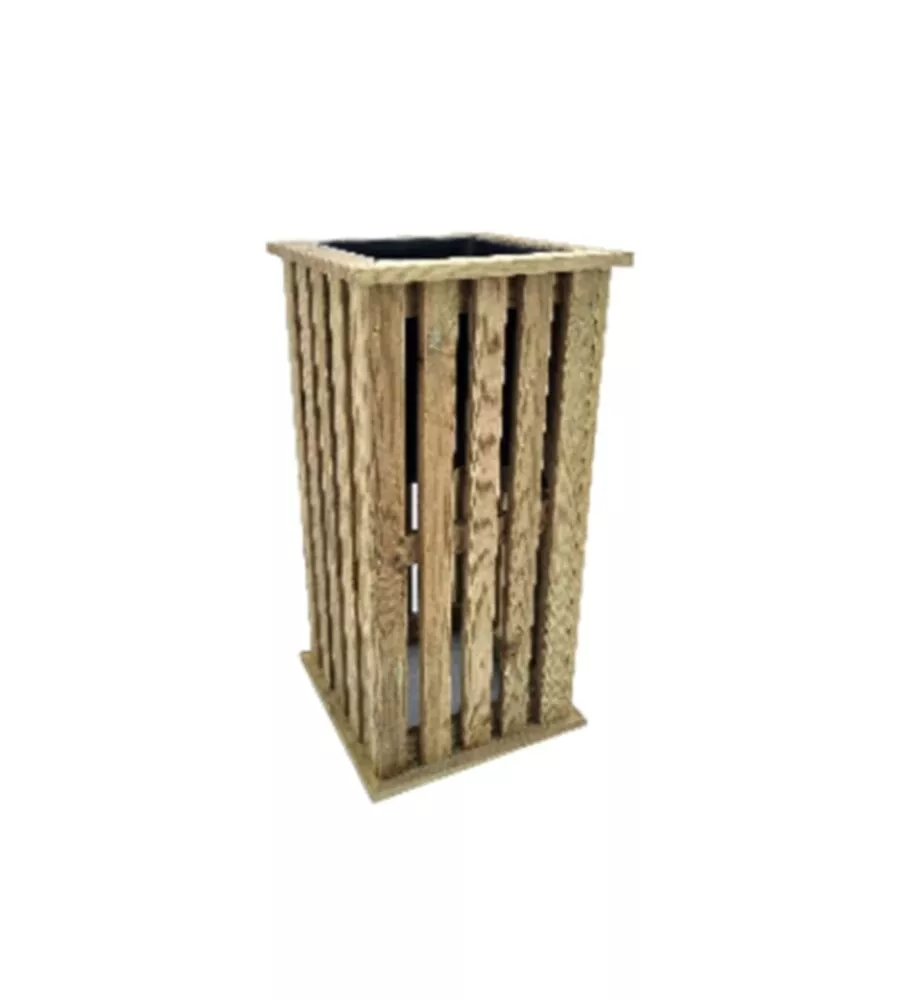 FIORIERA DA ESTERNO VERTICALE IN LEGNO DI PINO ASSEMBLATA 32,5X32,5X65 CM