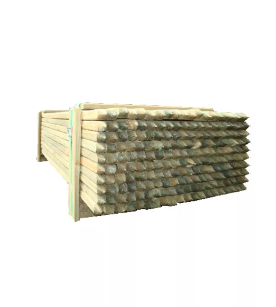 PALO CON PUNTA IN LEGNO DI PINO 2,8X2,8X150 CM