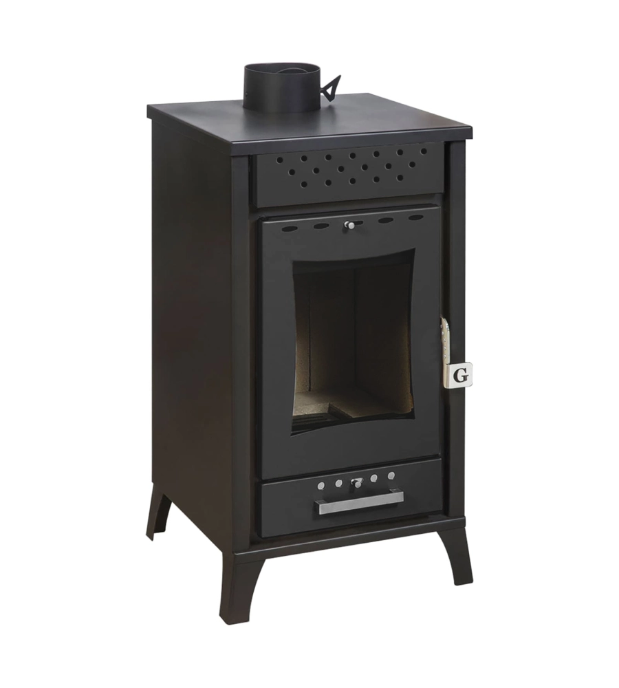 STUFA A LEGNA DIVINA FIRE "OLGA" NERO 15 KW