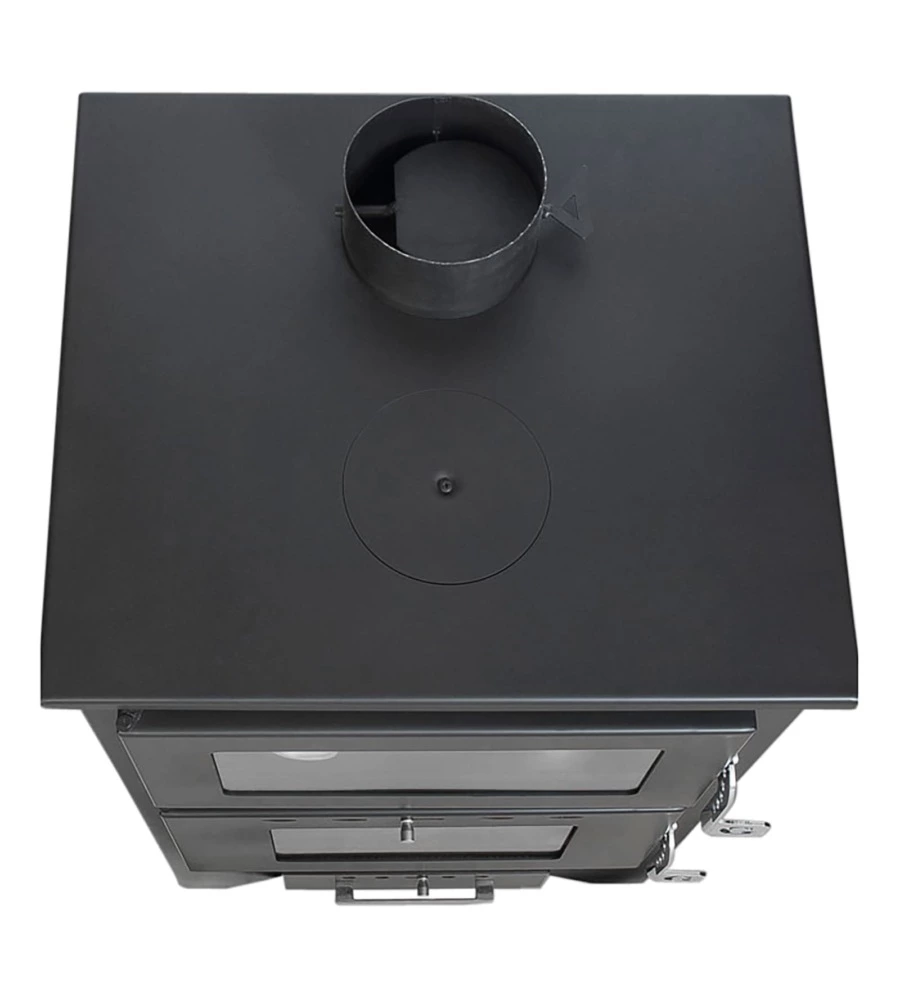 STUFA A LEGNA CON FORNO DIVINA FIRE "SILVIA" NERO 14,6 KW