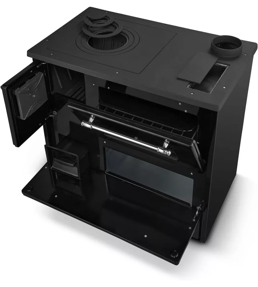 CUCINA A LEGNA DIVINA FIRE "BEATRICE" NERO 9 KW