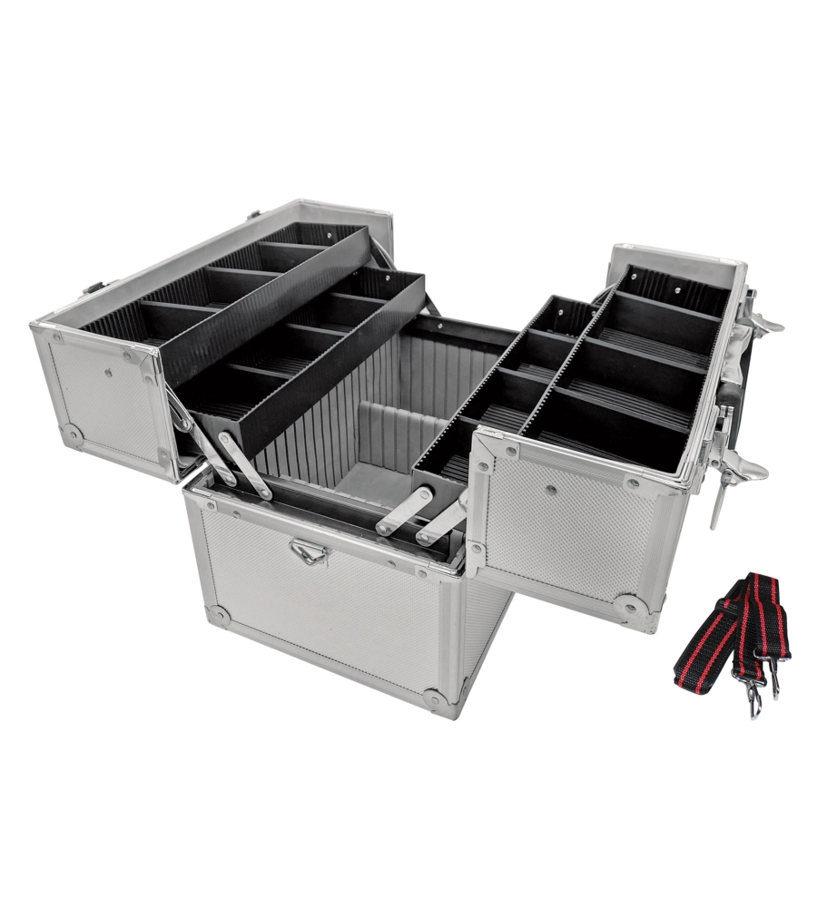 VALIGIA PORTAUTENSILI ESTENSIBILE VALEX IN ALLUMINIO 5 SCOMPARTI 37X28X22 CM