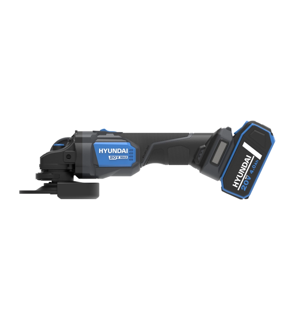 KIT TRAPANO A PERCUSSIONE E SMERIGLIATRICE ANGOLARE A BATTERIA HYUNDAI 2 BATTERIE 20V 2AH/4AH E CARICABATTERIE - COD. 25851