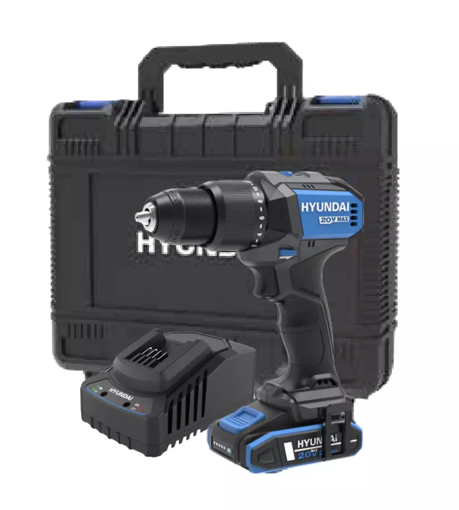 KIT VALIGETTA TRAPANO A PERCUSSIONE A BATTERIA HYUNDAI 60 NM 20V 2AH E CARICABATTERIE - COD. 25855
