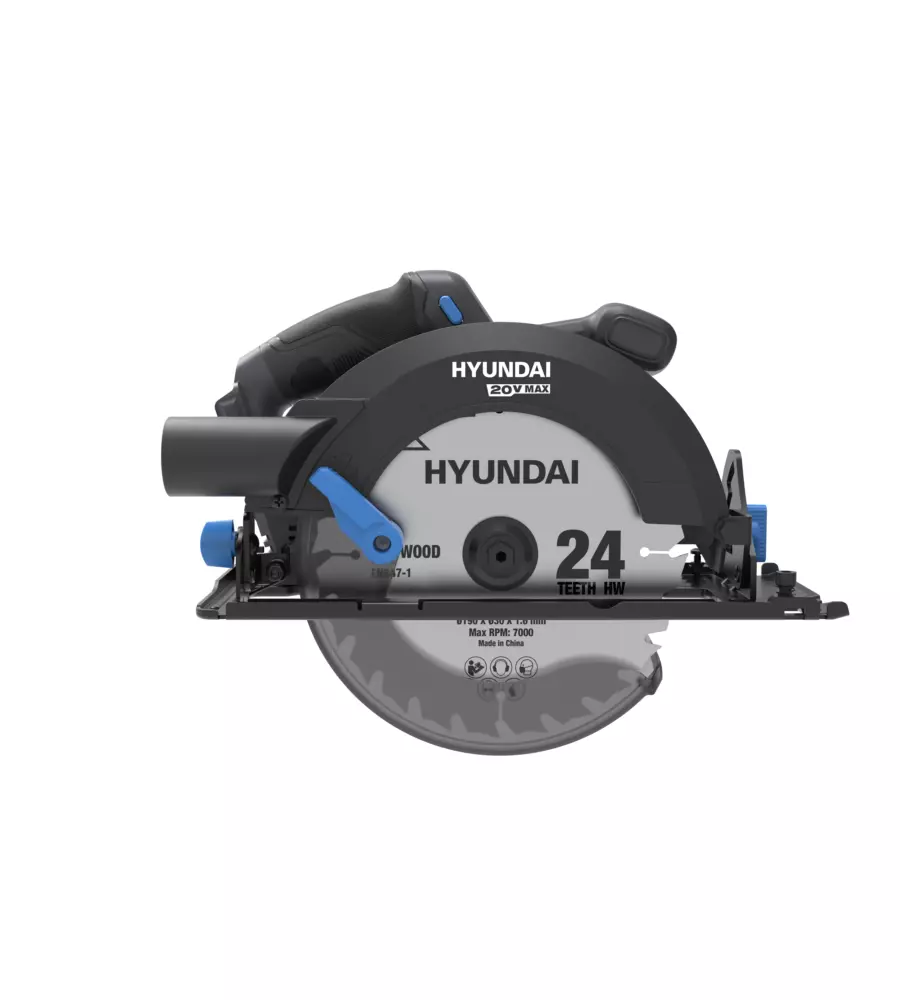 SEGA CIRCOLARE A BATTERIA HYUNDAI LAMA 190 MM 20V, SOLO CORPO MACCHINA - COD. 25866