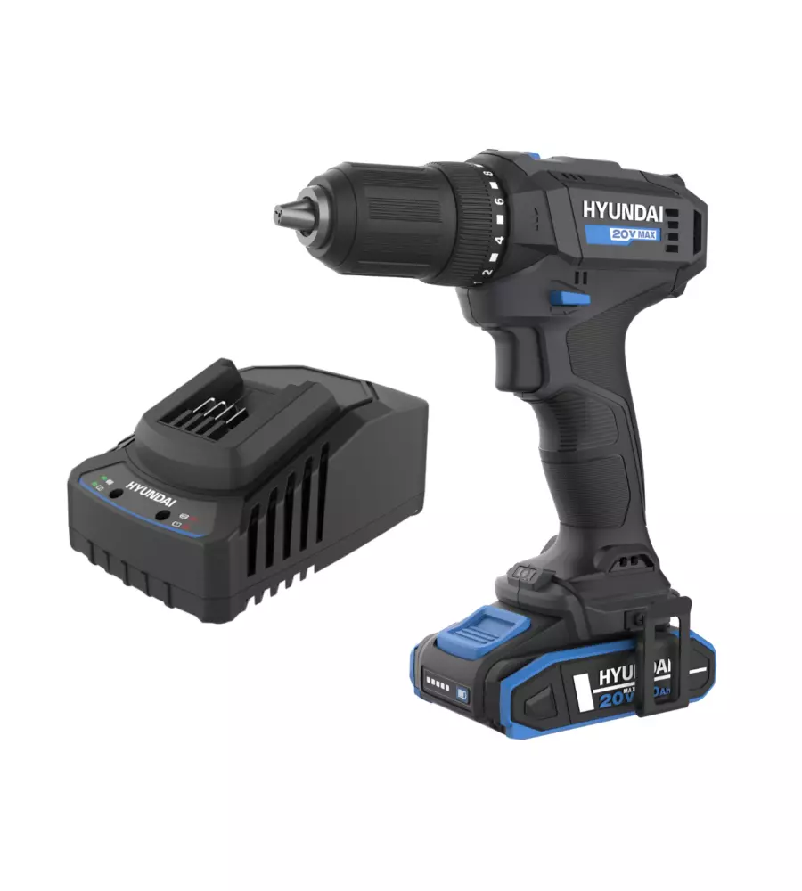 TRAPANO AVVITATORE A BATTERIA HYUNDAI 40 NM 20V 2AH E CARICABATTERIE - COD. 25870