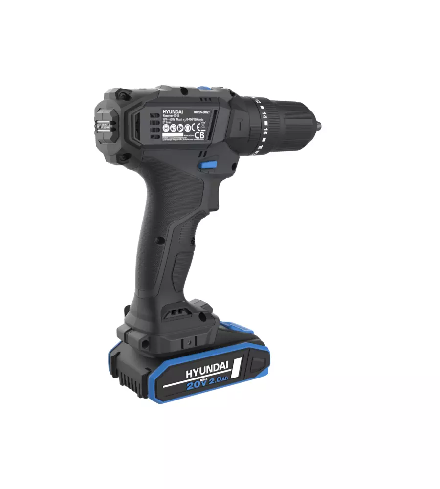 TRAPANO A PERCUSSIONE A BATTERIA HYUNDAI 50 NM 20V, SOLO CORPO MACCHINA - COD. 25872