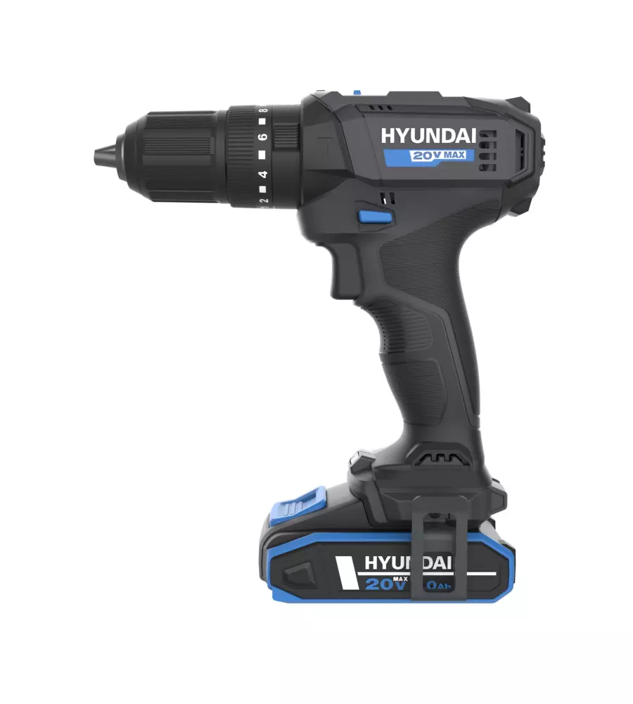 KIT VALIGETTA TRAPANO A PERCUSSIONE A BATTERIA HYUNDAI 50 NM 20V 2AH, CARICABATTERIE E 75 UTENSILI - COD. 25873