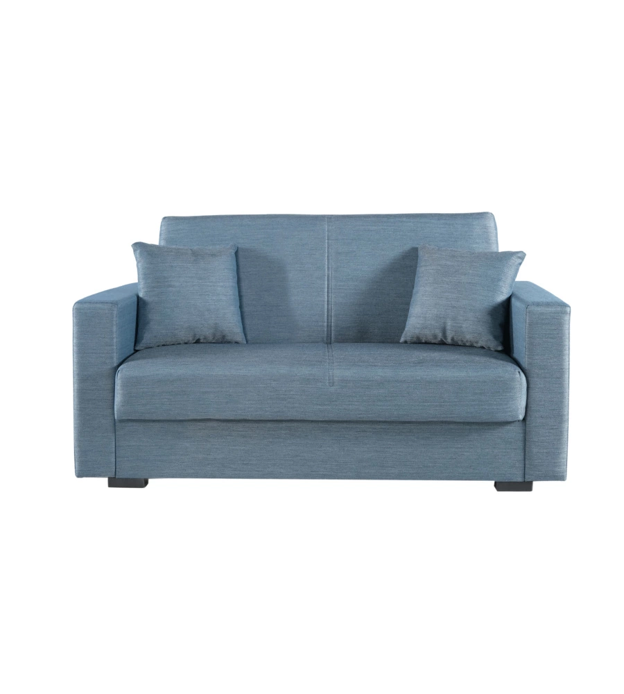 DIVANO LETTO "AFRODITE" 2 POSTI GRIGIO-BLU 155X80X87 CM