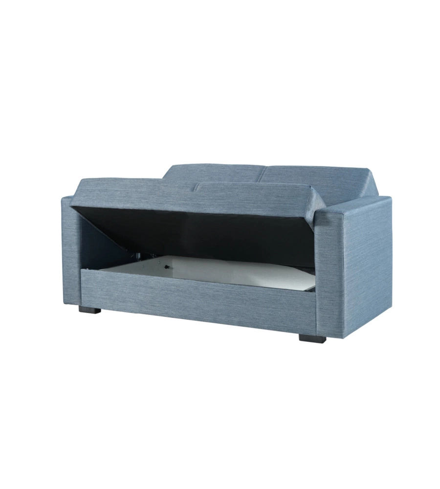 DIVANO LETTO "AFRODITE" 2 POSTI GRIGIO-BLU 155X80X87 CM