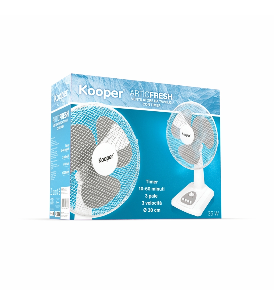 VENTILATORE DA TAVOLO KOOPER "ARTICFRESH" BIANCO 35W