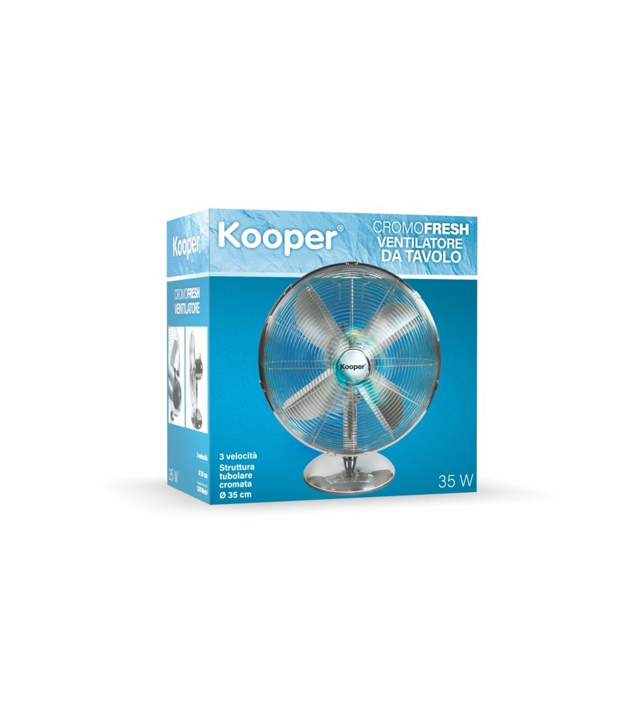 VENTILATORE DA TAVOLO KOOPER GRIGIO 35W