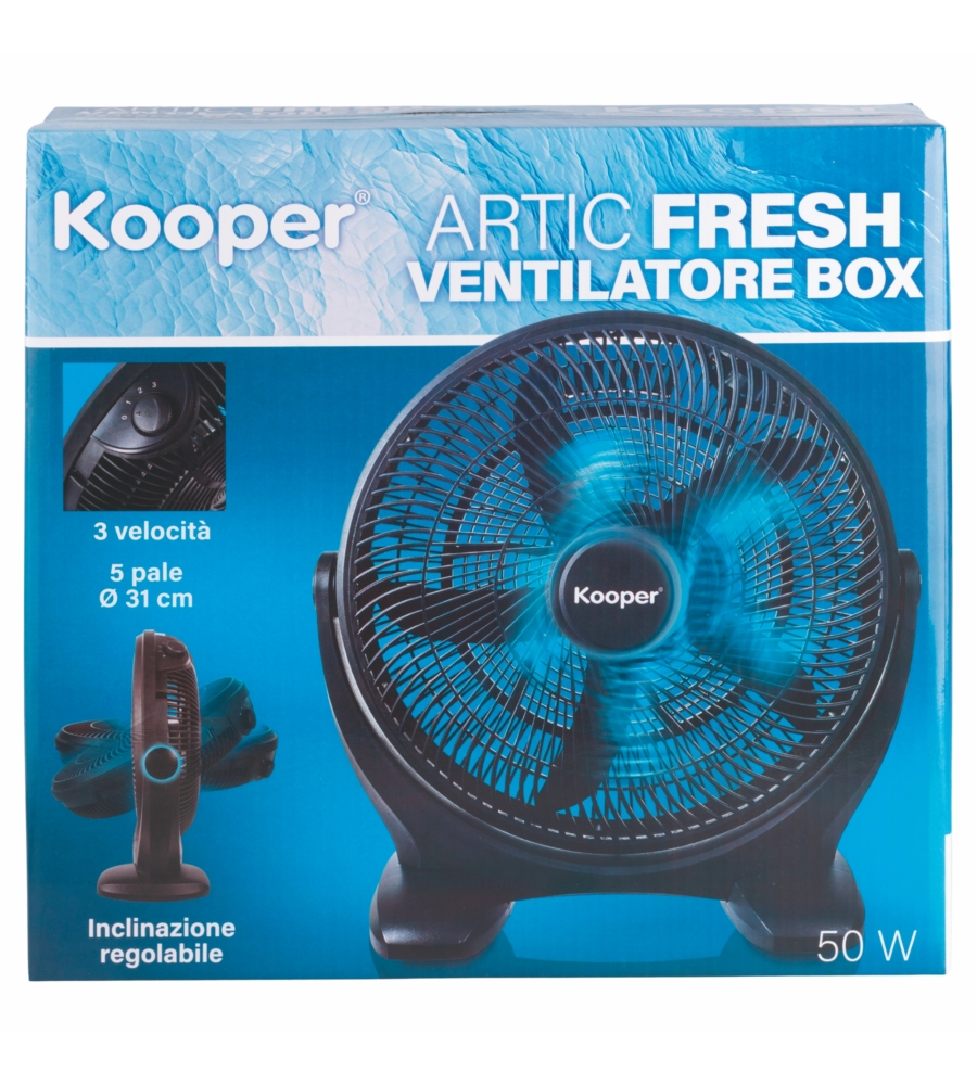 VENTILATORE DA TAVOLO KOOPER NERO 50W