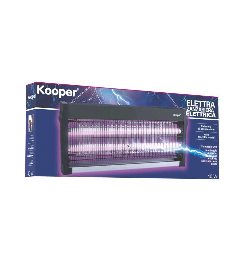 ZANZARIERA ELETTRICA KOOPER NERO 40W