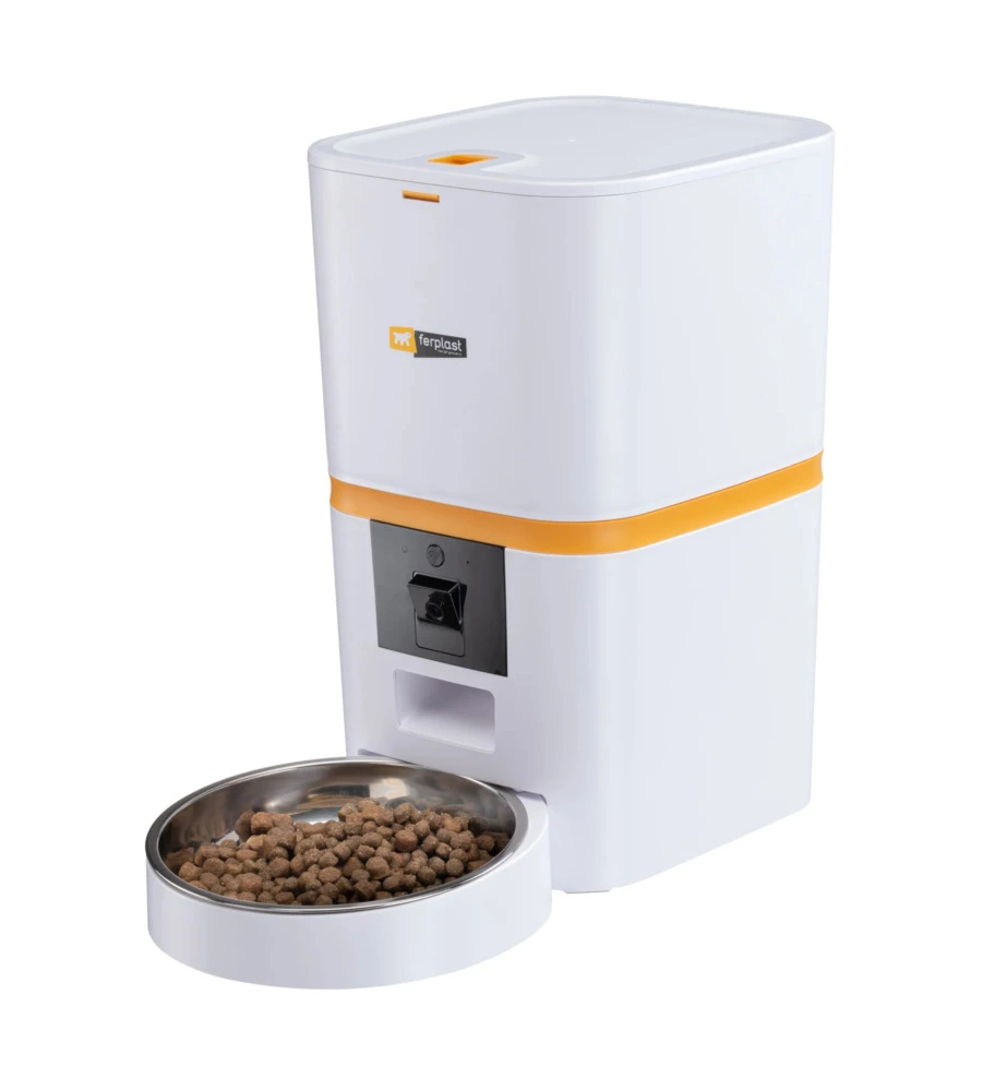 DISTRIBUTORE AUTOMATICO DI CIBO CANI E GATTI FERPLAST "RISTO PET SMART" BIANCO CON CONTROLLO WI-FI