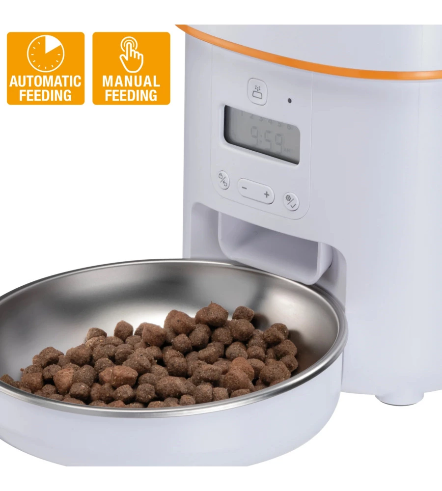 DISTRIBUTORE AUTOMATICO DI CIBO PER CANI E GATTI FERPLAST "RISTO PET", 4 LITRI