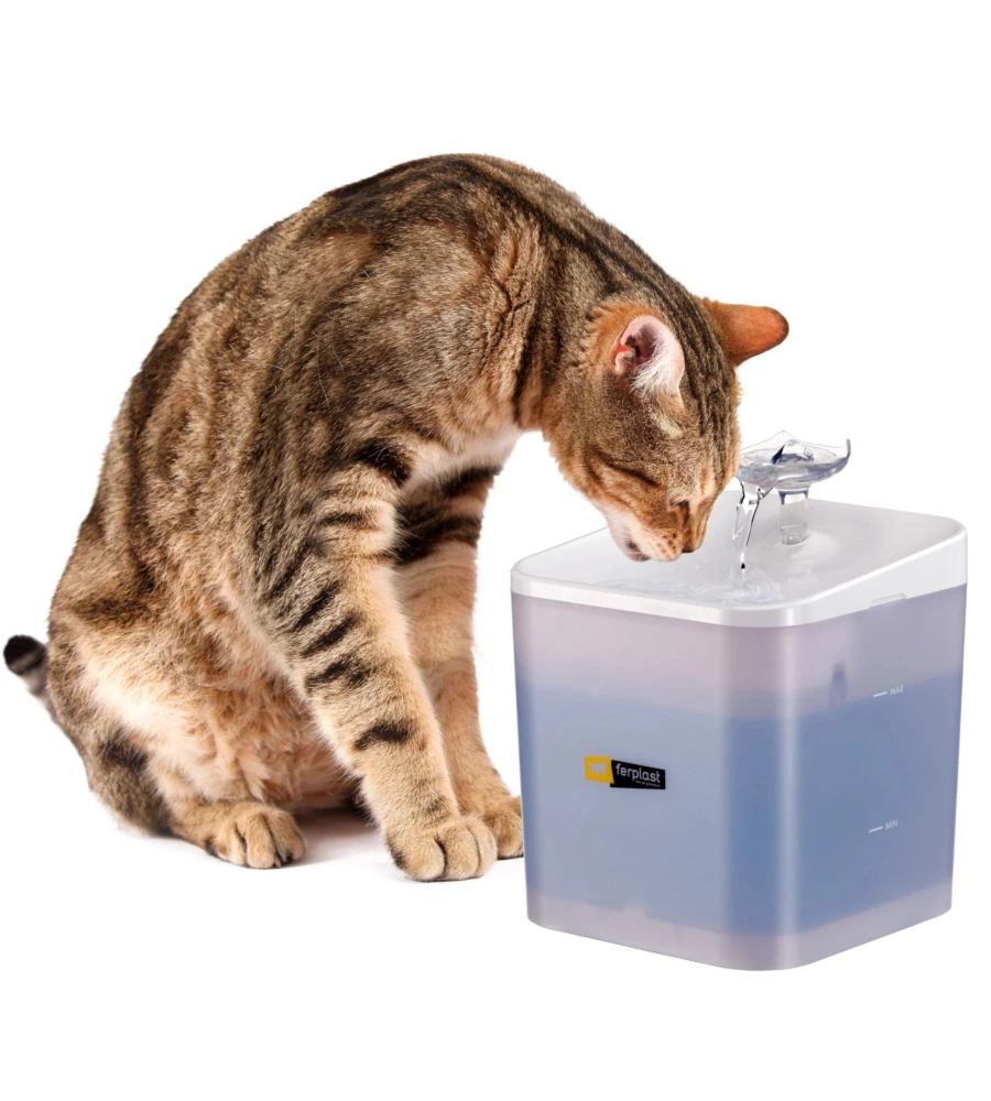 FONTANA D'ACQUA PER CANI E GATTI FERPLAST "ARES" CON INDICATORE LED