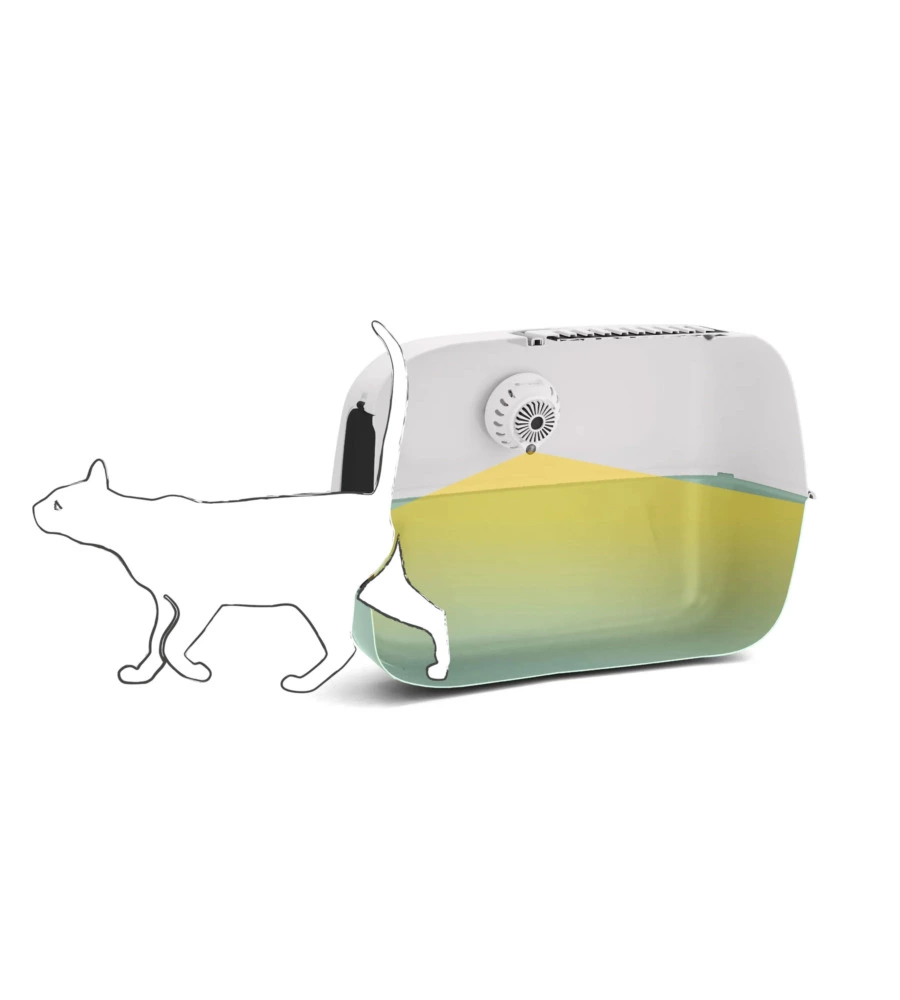 DISPOSITIVO ELETTRONICO PER ELIMINAZIONE CATTIVI ODORI NELLE LETTIERE PER GATTI FERPLAST "GENICAIR" CON RICARICA TRAMITE USB