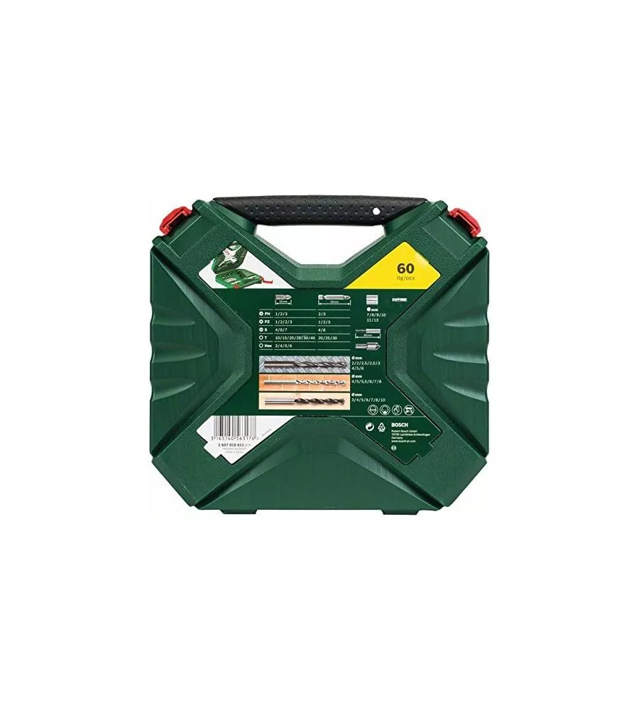 SET VALIGETTA PUNTE E BIT AVVITAMENTO BOSCH "X-LINE CLASSIC" 60 PEZZI