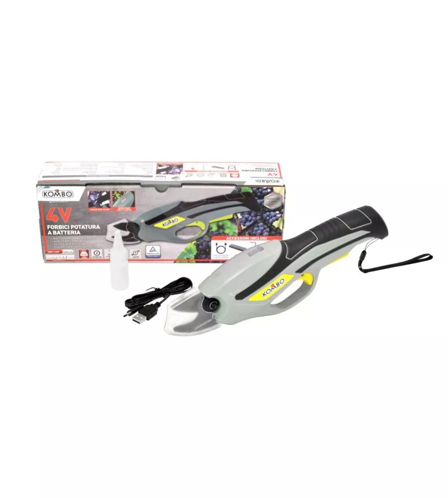 FORBICE DA POTATURA A BATTERIA KOMBO TAGLIO 12 MM 4V 2AH