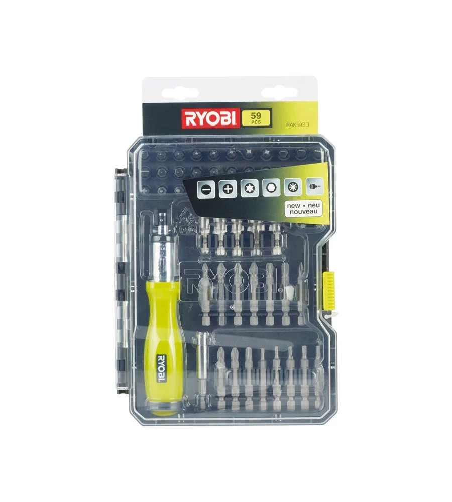 KIT PER AVVITATURA RYOBI "RAK59SD" 59 ACCESSORI