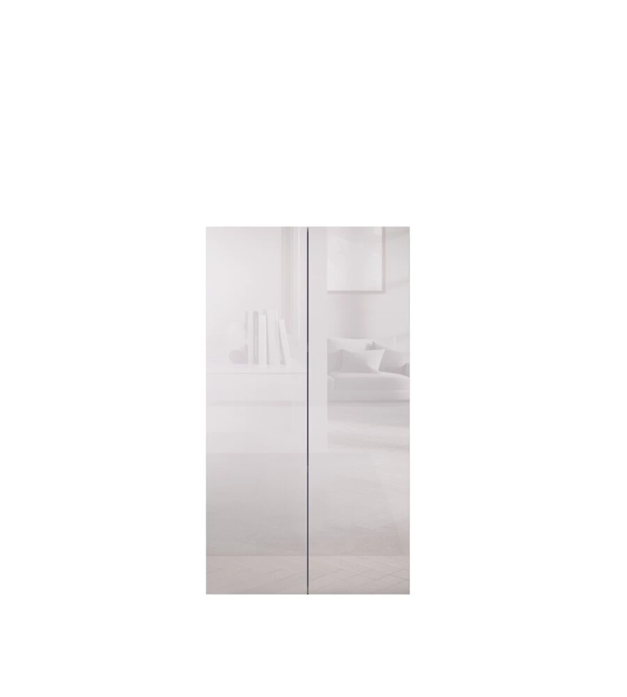 ARMADIO MULTIUSO ALTO "FRAME" BIANCO LUCIDO, 63X35X114 CM