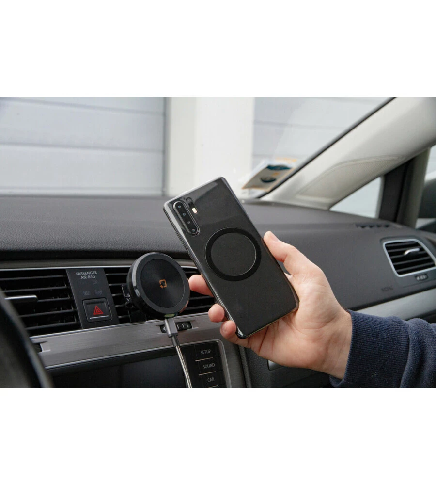 PORTA TELEFONO MAGNETICO LAMPA "MAG WIRELESS AIRVENT" PER BOCCHETTA D'AERAZIONE CON RICARICA WIRELESS - 91802
