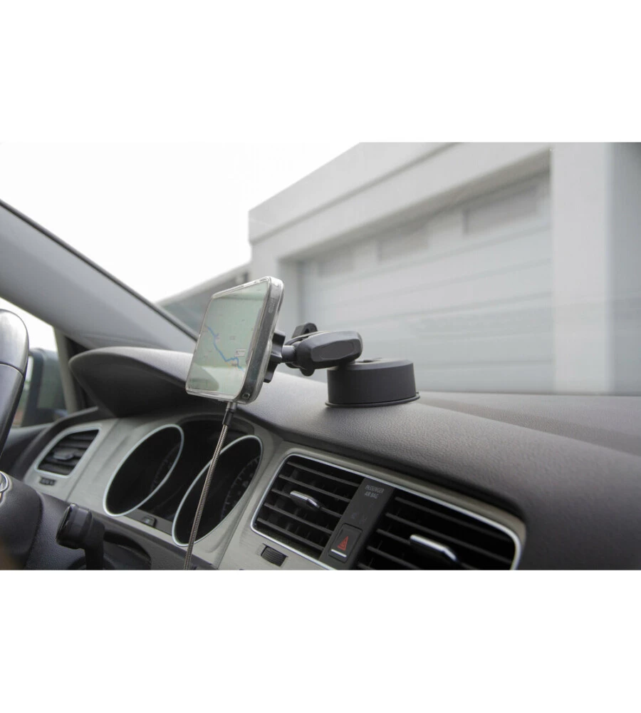 PORTA TELEFONO MAGNETICO LAMPA "MAG WIRELESS ORBIT" CON RICARICA WIRELESS E ATTACCO A VENTOSA ADESIVA - 91806