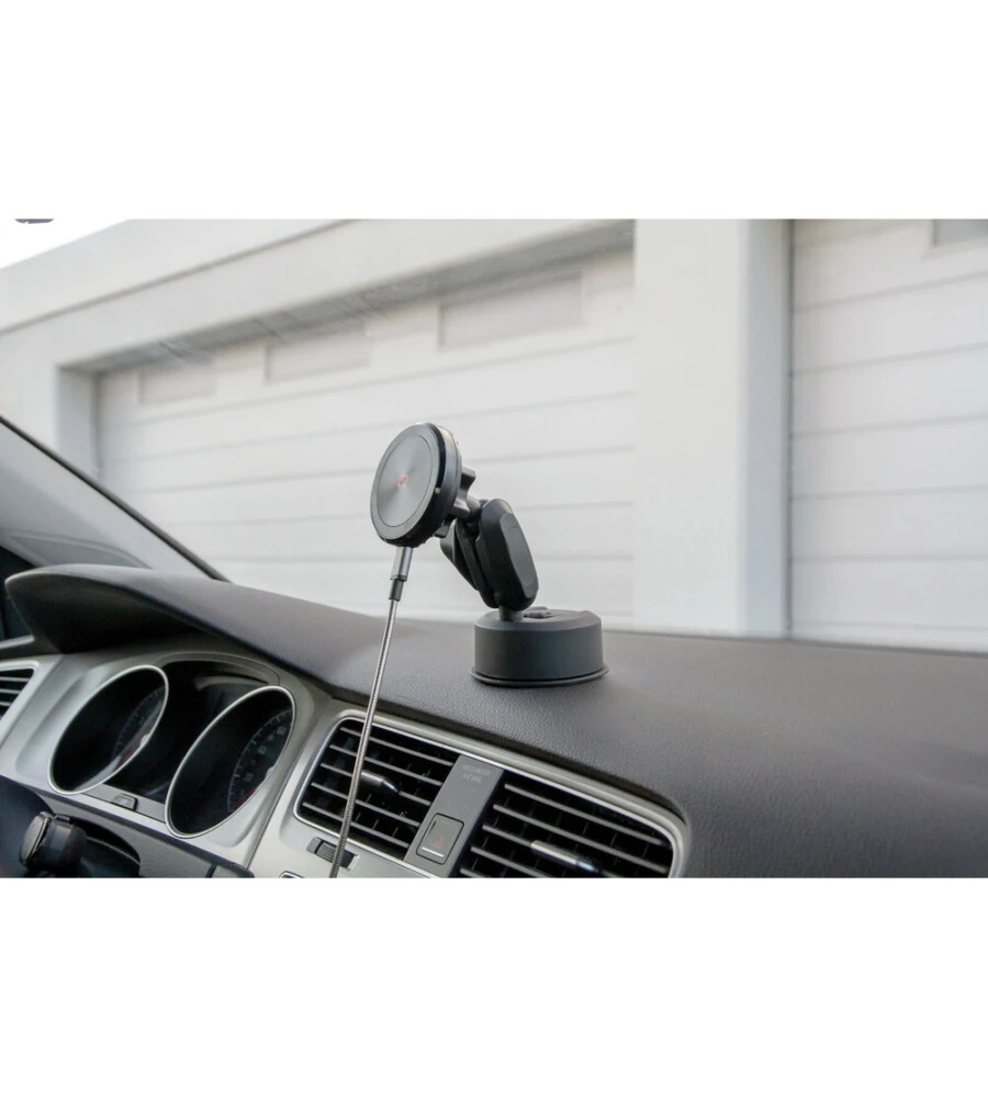 PORTA TELEFONO MAGNETICO LAMPA "MAG WIRELESS ORBIT" CON RICARICA WIRELESS E ATTACCO A VENTOSA ADESIVA - 91806