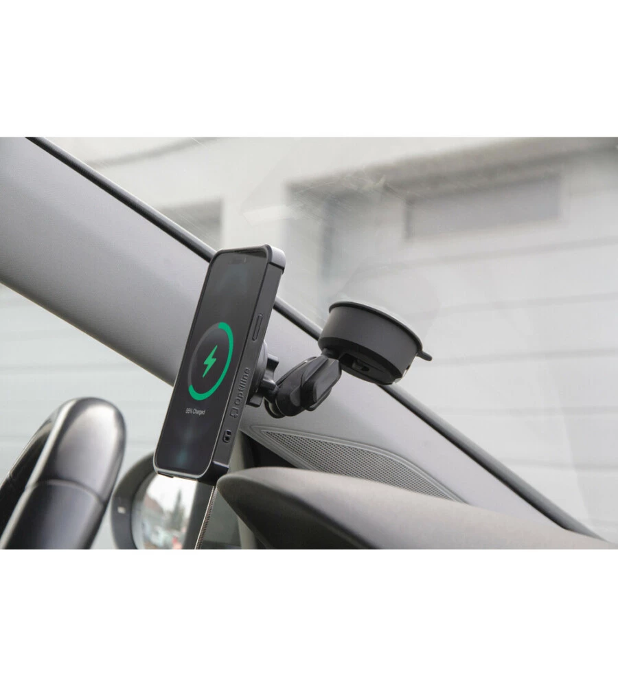 PORTA TELEFONO MAGNETICO LAMPA "MAG WIRELESS ORBIT" CON RICARICA WIRELESS E ATTACCO A VENTOSA ADESIVA - 91806