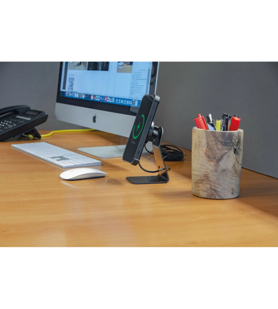 PORTA TELEFONO MAGNETICO DA TAVOLO LAMPA "MAG WIRELESS STAND" CON RICARICA WIRELESS - 91807