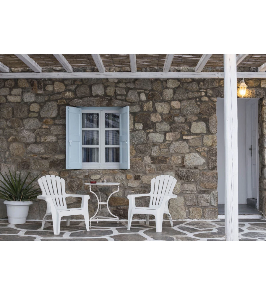 POLTRONA DA ESTERNO "DOLOMITI" IN POLIPROPILENE BIANCO 75X86X86 CM