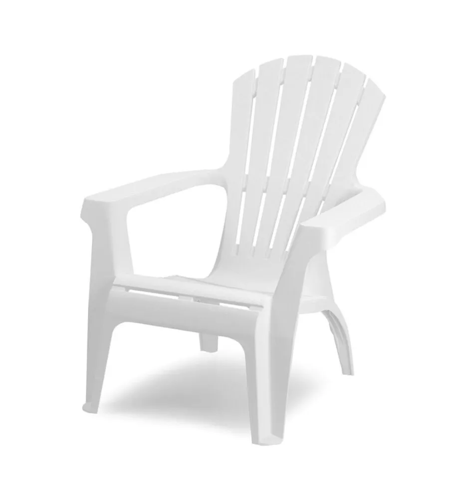 POLTRONA DA ESTERNO "DOLOMITI" IN POLIPROPILENE BIANCO 75X86X86 CM