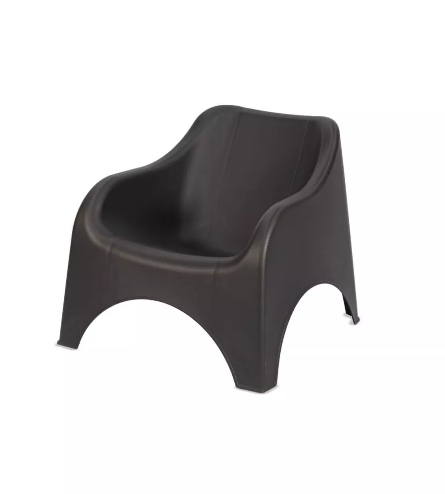POLTRONA DA ESTERNO "NUVOLA" IN POLIPROPILENE ANTRACITE 79X81X71 CM