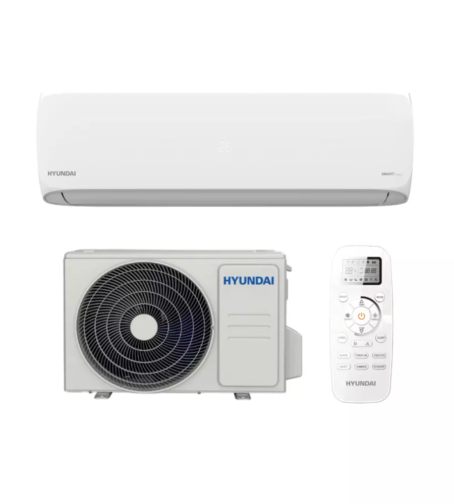 CLIMATIZZATORE CALDO FREDDO HYUNDAI POMPA DI CALORE 4 IN 1 "WSHN-123CG KIT" MONOSPLIT E UNITA' ESTERNA 12000 BTU CON WI-FI