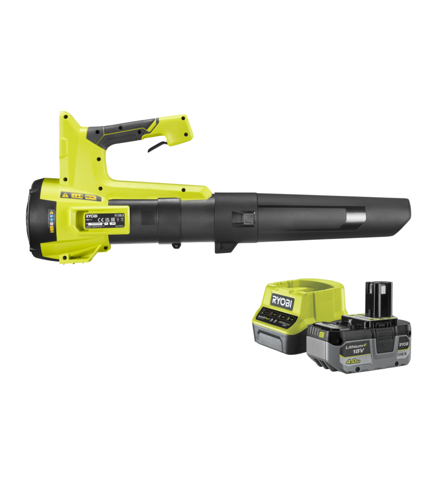 SOFFIATORE A BATTERIA CON TURBINA JET RYOBI "RY18BLB-140" 18V, BATTERIA 4AH INCLUSA
