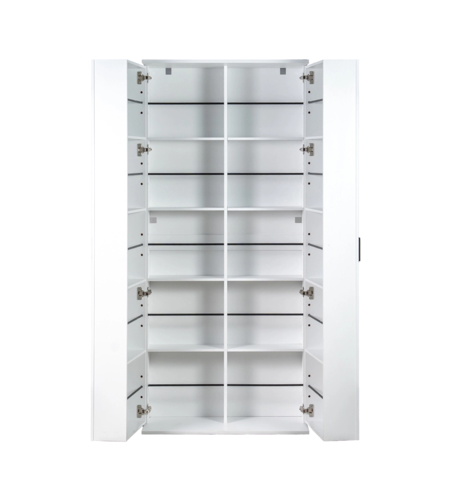 SCARPIERA 2 ANTE BELLAHOME CON ANTE SALVASPAZIO BIANCO 80X33,4X180 CM