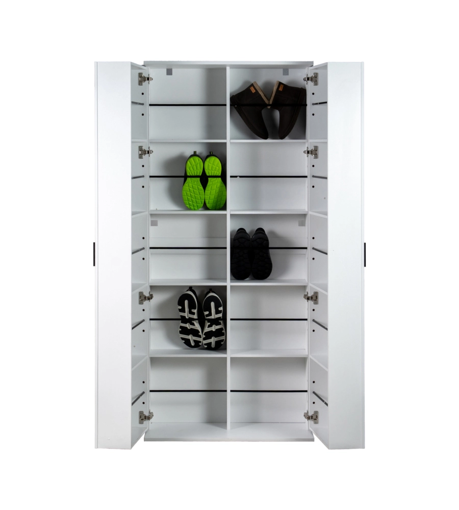 SCARPIERA 2 ANTE BELLAHOME CON ANTE SALVASPAZIO BIANCO 80X33,4X180 CM