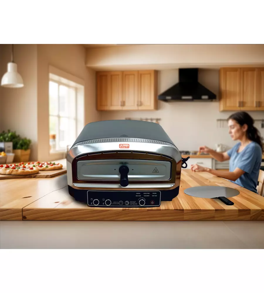 FORNO PIZZA ELETTRICO PROFESSIONALE VINCO NERO 1 PIZZA