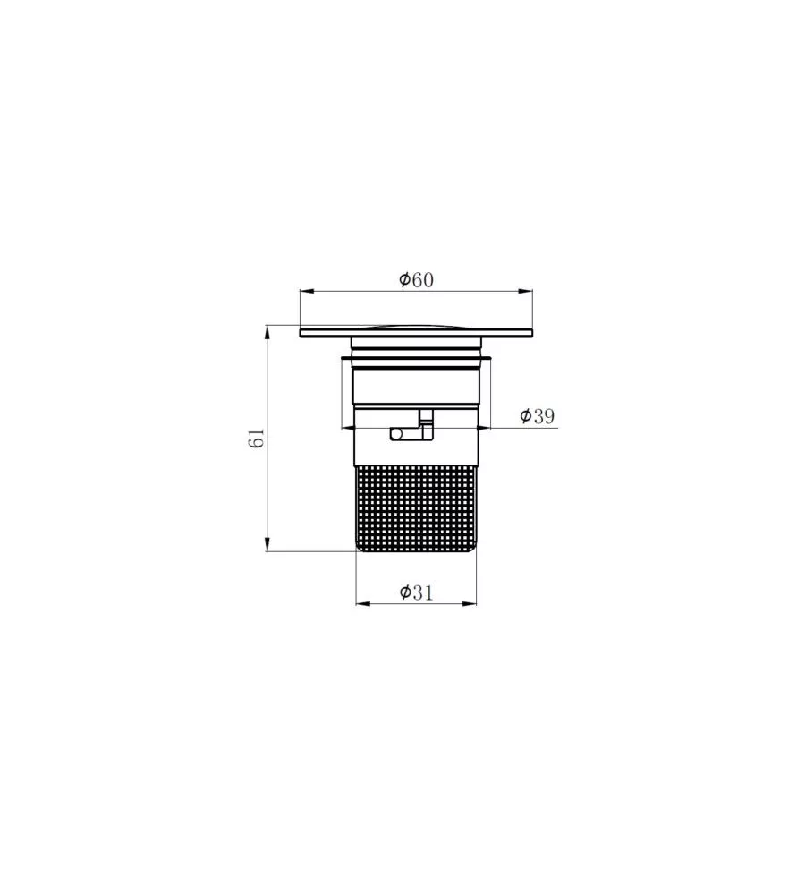 PILETTA CLICL CLACK IDRO-BRIC "IZZY" CON CESTELLO RACCOGLITORE, DIAMETRO 34-37 MM